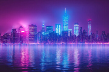 Fototapeta premium Night City Background