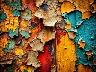 Weathered Wall with Peeling Paint Texture - Abstract Background