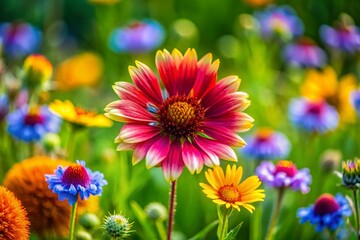 Obraz premium Wildflower Meadow: A Natural Lawn Alternative - Macro Photography