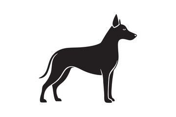 Minimalist dog vector icon on white background (2)