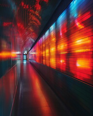 geometric sharp stripes Neon Glow --chaos 12 --ar