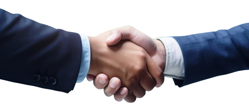 PNG Businessmen shaking hands partnership handshake collaboration.