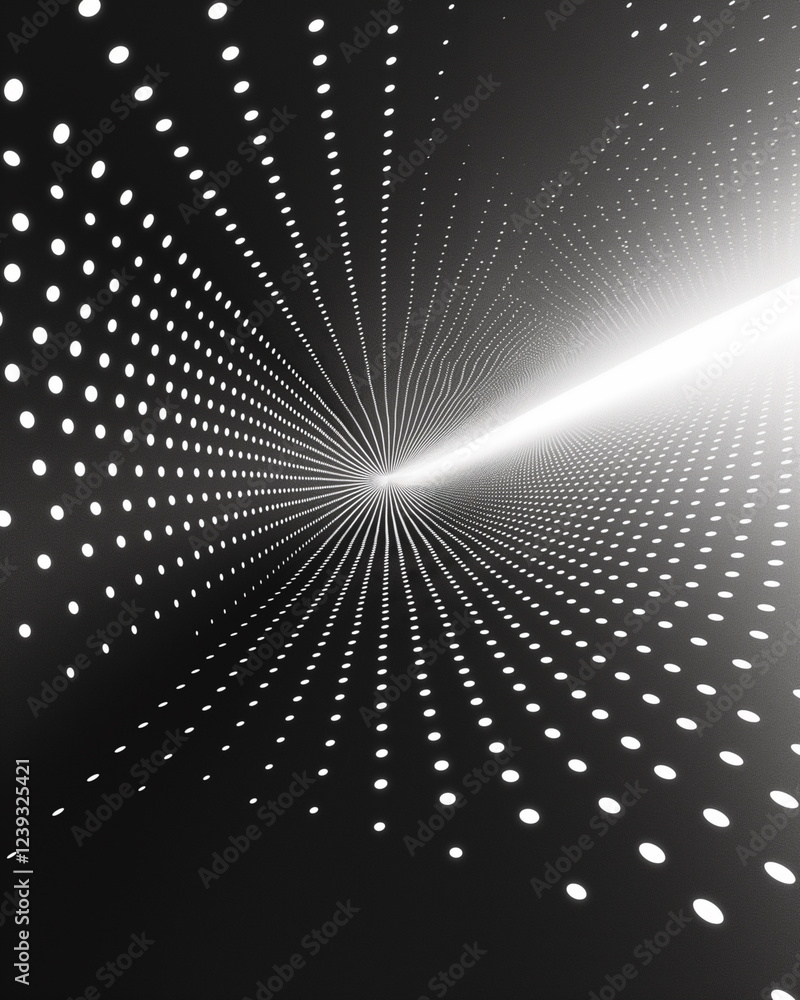 Poster morse code dots in rows light rays effect thin di_003