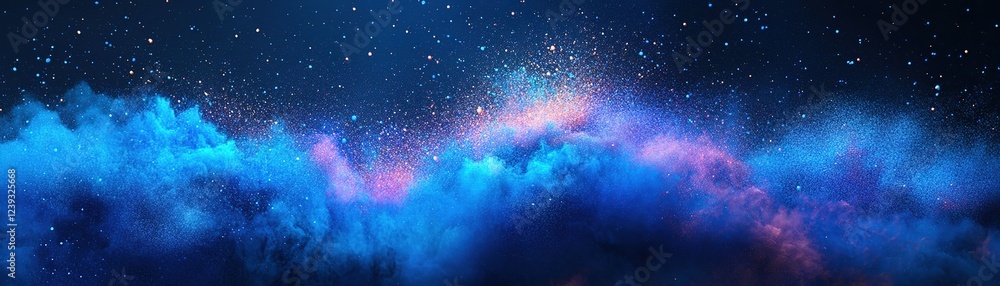Poster celestial nebula visualization deep space image collection cosmic environment wide angle astronomica