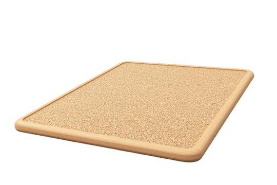 3D Corkboard Isolated and White Background