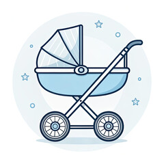 baby carriage vector