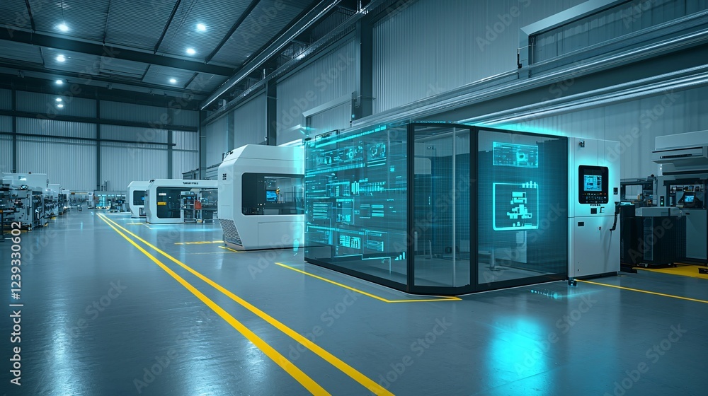 Poster factory technology automation enhances manufacturing efficiency with machinery and sustainable resou