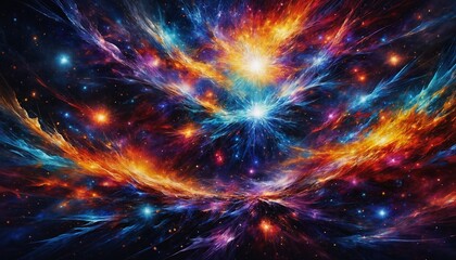 Vibrant Cosmic Explosion in Deep Space