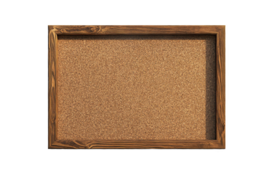 3D Corkboard Isolated and White Background