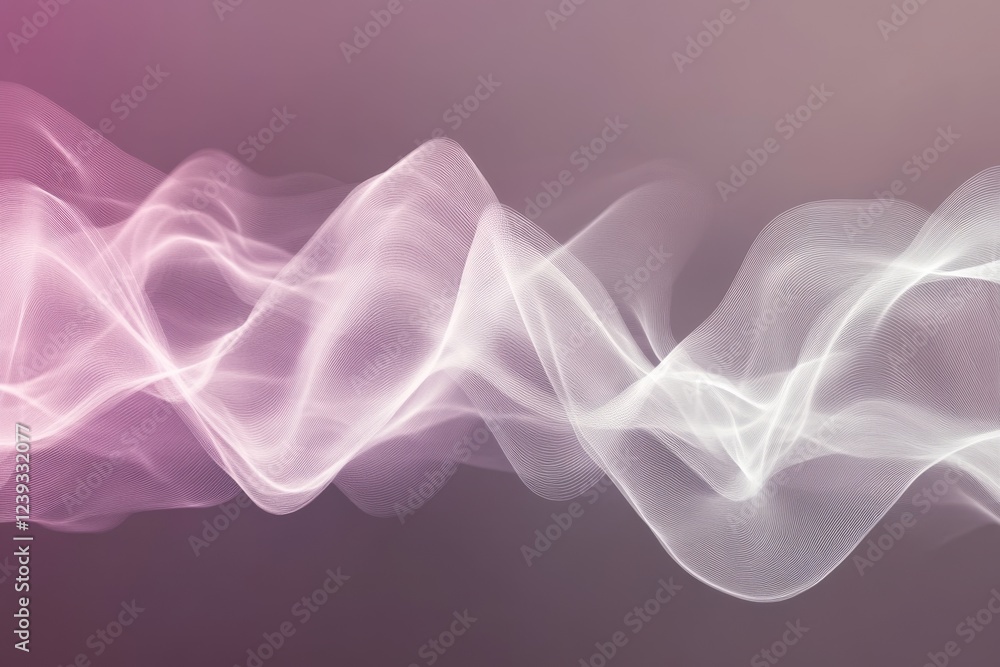 Poster colorful abstract waves create a mesmerizing visual effect in swirling motion at soft light