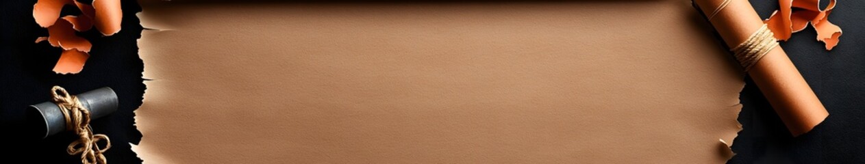 vintage parchment texture with ornate golden borders on the left and right sides providing an aged paper center area for handwriting style text or calligraphic elements