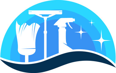 Cleaning and washing sign with tool design