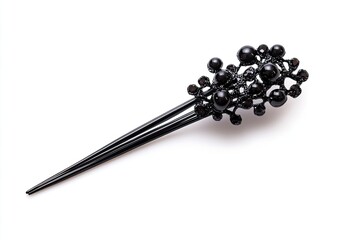 Black hairpin isolated on white background