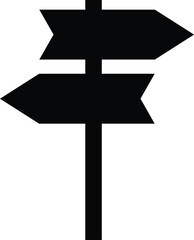Signpost street icon. street sign icon vector. design template simple. black design in trendy style. Vector illustration
