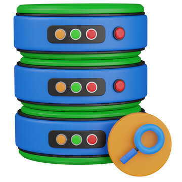 3d render  data search   illustration