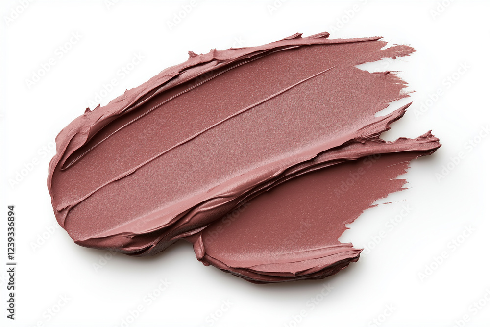 Poster soft mauve paint spread on a white canvas highlighting texture and color variations