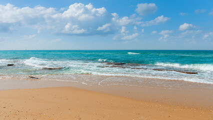 The beautiful Mediterranean coast in southern Israel