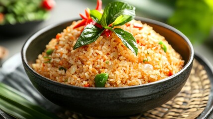 Aromatic Fried Rice Dish in a Stylish Bowl