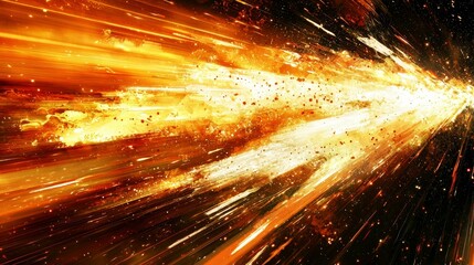 Naklejka premium Explosive Dynamic Energy with Bright Flames and Radiant Sparks