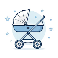 baby carriage vector
