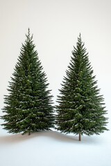 Two Freshly Decorated Pine Trees
