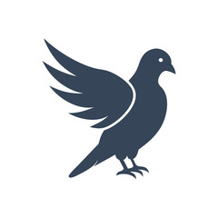 Pigeon Silhouette Vector  Perfect for Logos and Graphics