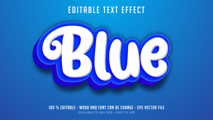 blue editable text effect