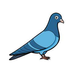 Download Pigeon Silhouette Vector Icon Crisp Black & White