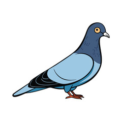 Download Pigeon Silhouette Vector Icon Crisp Black & White