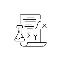 Outline Formulas icon, represents calculations and formulas in data analysis.