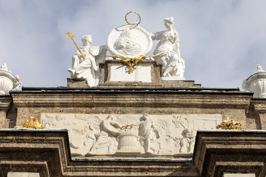 Triumphal Arch (Triumphpforte) on Maria Teresa Street, Innsbruck, Tyrol, Austria