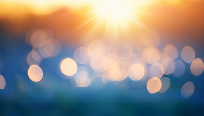 bokeh sunlight glare leak defocused orange blue white light abstract background blur glow overlay surface lens flare filter copy space