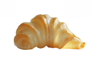 3D Croissant Isolated and White Background
