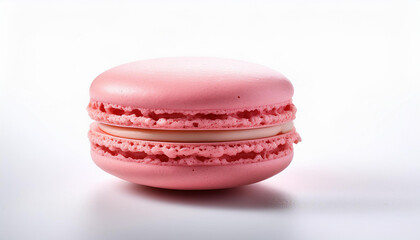pink macaroon remoted on white historical past
