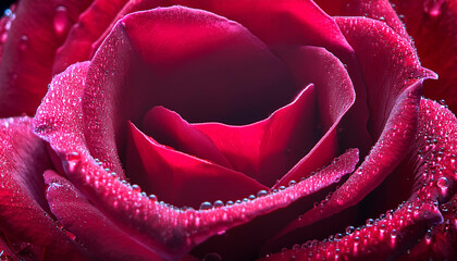 crimson rose petal macro