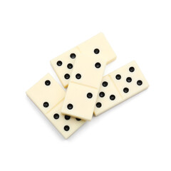 Dominos blocks on white background