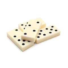 Dominos blocks on white background