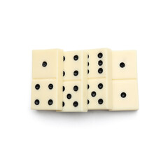 Dominos blocks on white background