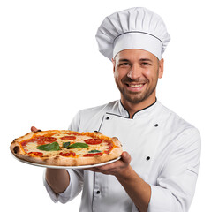 chef with pizza