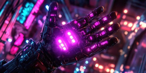 High-tech cybernetic arm