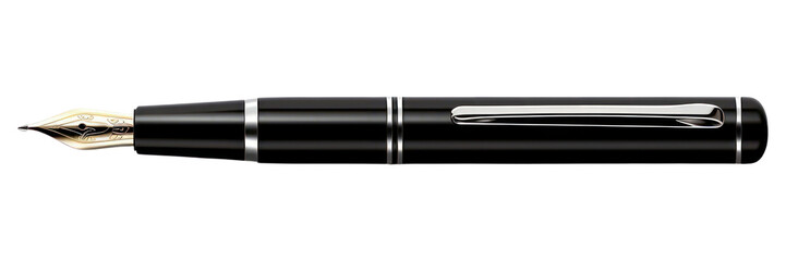 PNG Black fountain pen white background paper nib.