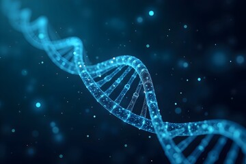 Art dna helix on blue background
