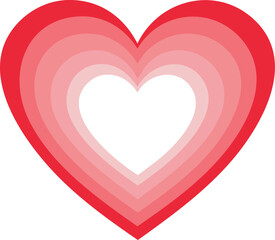 Red heart icon vector illustration. Colorful cartoon isolated on white background