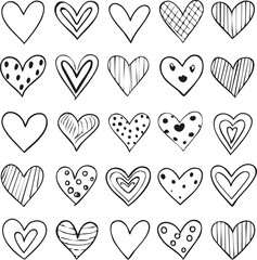 Seamless pattern with hearts. Holiday vector illustration. Design for card, poster, print. Cartoon colorful hearts isolated on white background