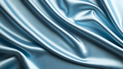 Obraz premium Blue satin background. Shiny Light Blue Silk Textile Background.