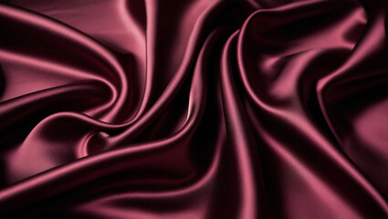 Obraz premium Red satin fabric. Soft and Glossy Satin Material in Deep Red.