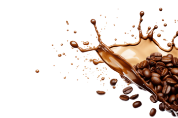 Latte splash coffee background beverage.