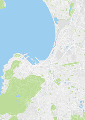 Fototapeta premium City map Cape Town, color detailed plan, vector illustration