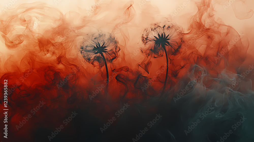 Canvas Prints gradient coffee dandelion
