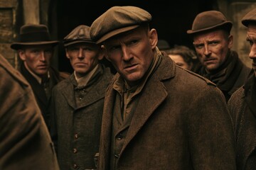 Fototapeta premium The Waiting Men: A Period Drama Still